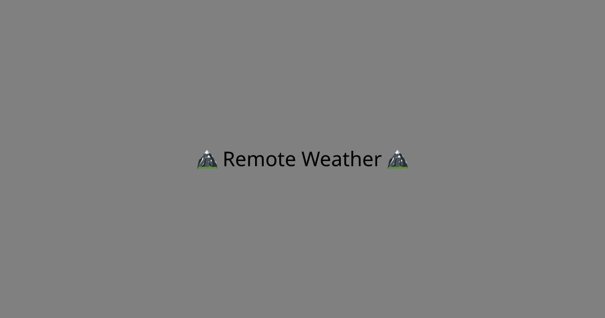 Remote Weather